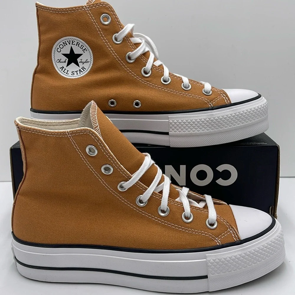 Converse WMNS CTAS LIFT HI GINGERSNAP/WHITE/BLACK A11537F Platforms Sneakers